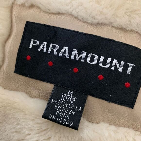 Paramount Tan Cream Hooded Faux Fur Coat Peacoat Small Penny Lane Princess - Picture 4 of 8